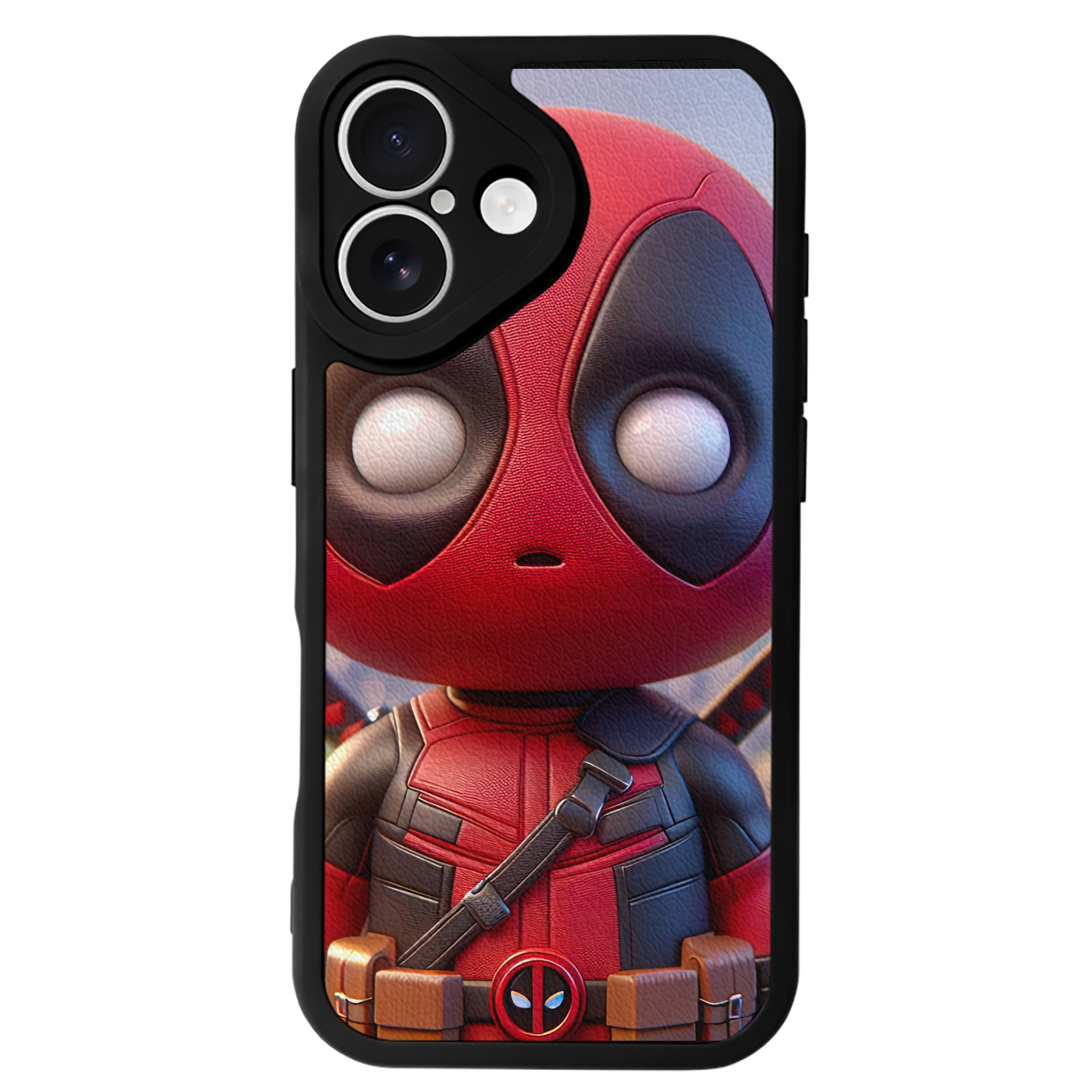 （画像用） Deadpool デッドプール 【iPhone 16シリーズ対応】シリコンスマホケース（レザー調） 材質：シリコン
